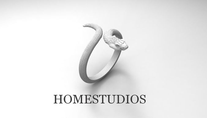 RING SNAKE NO GEMS 3D print model