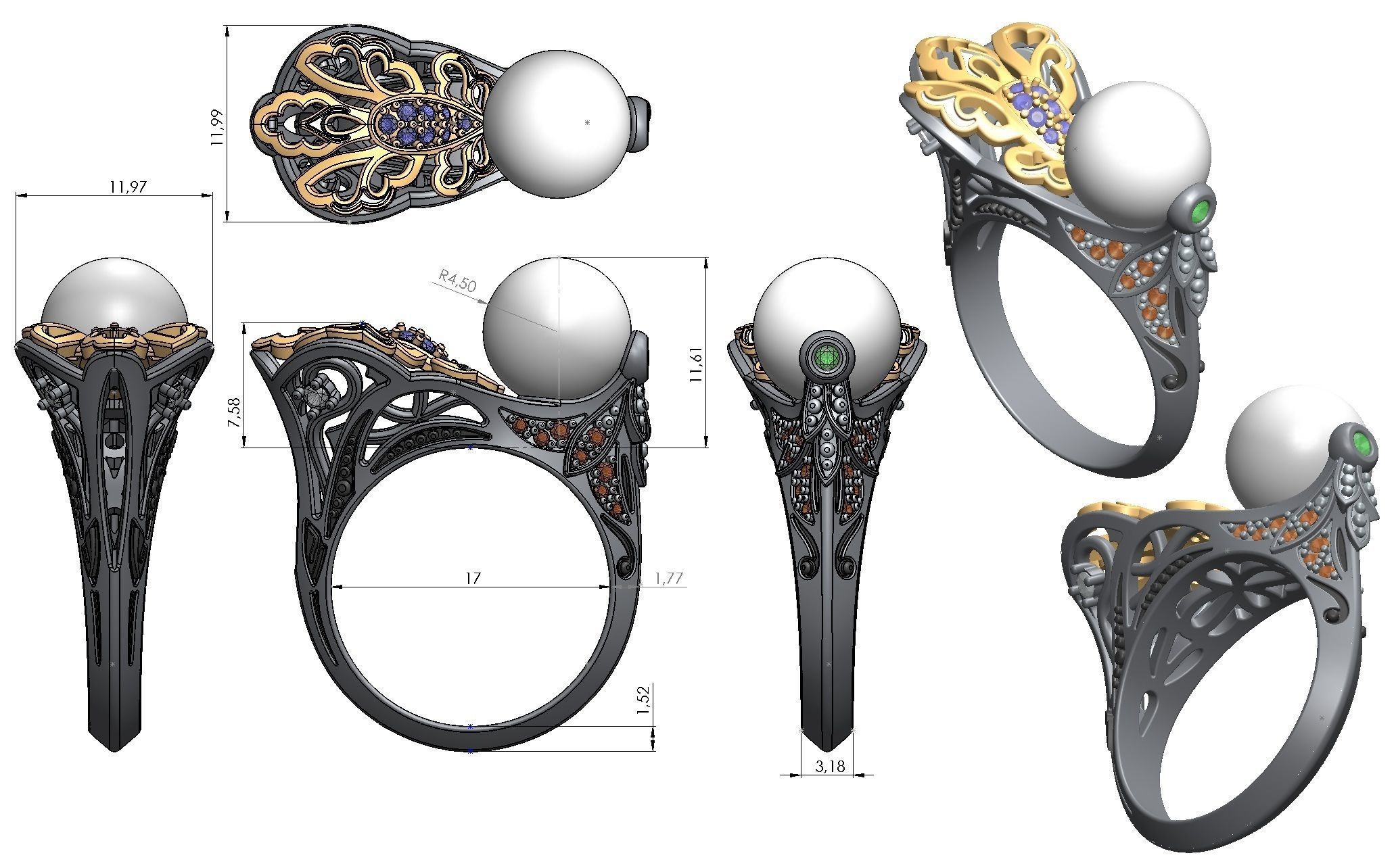 Ring 147 3D print model_11