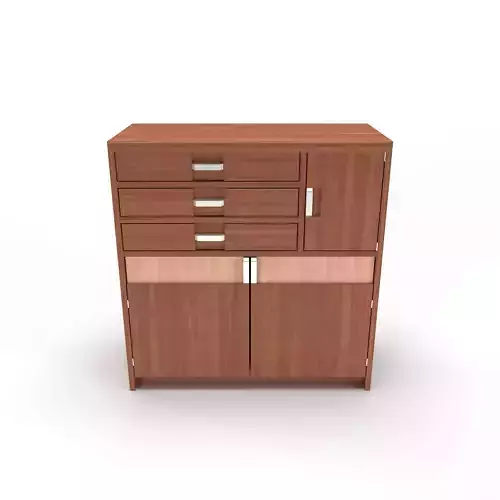 commode 4 wooden cabinet with two drawers