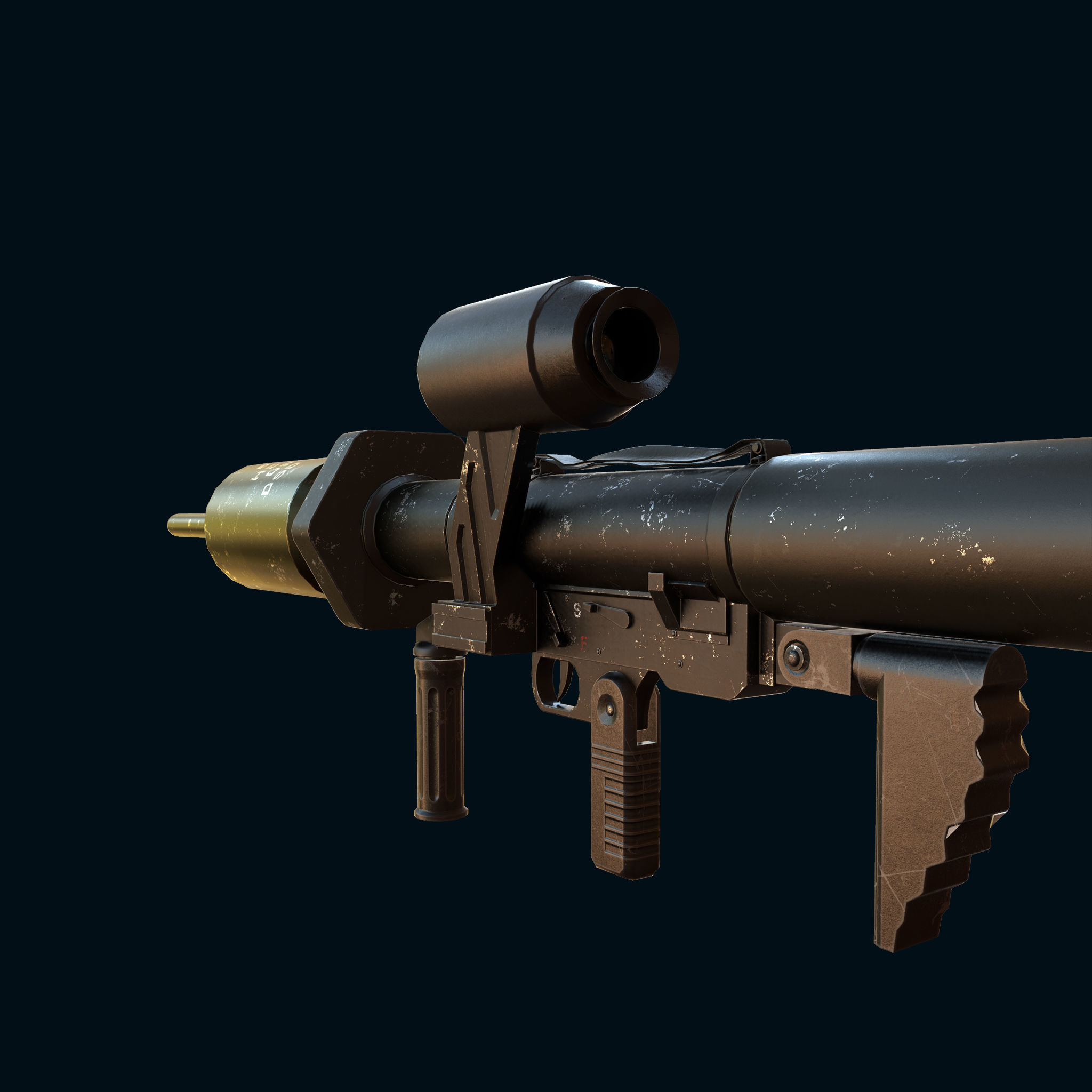 Panzerfaust 3 PzF  Rocket Launcher Gaming weapon Model  Low-poly 3D model_4