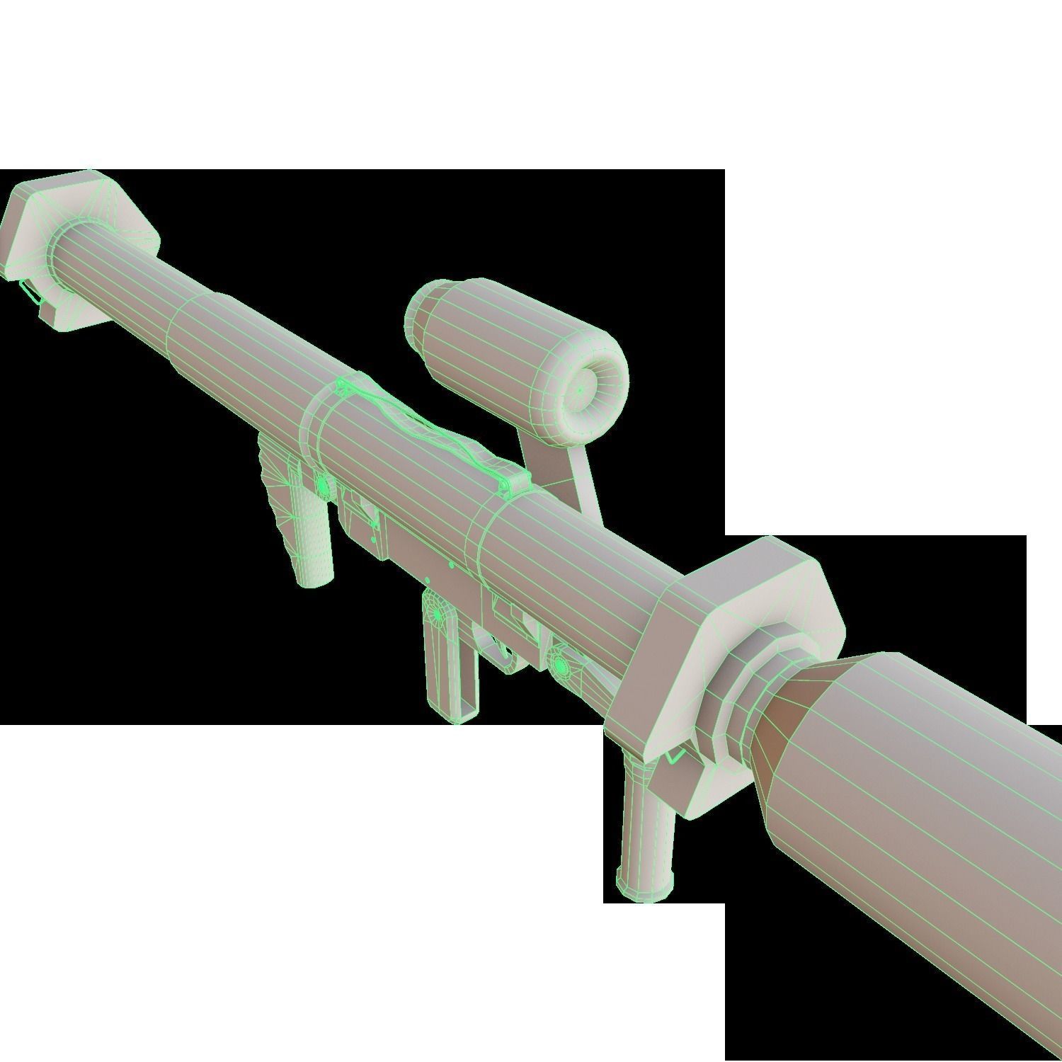 Panzerfaust 3 PzF  Rocket Launcher Gaming weapon Model  Low-poly 3D model_7