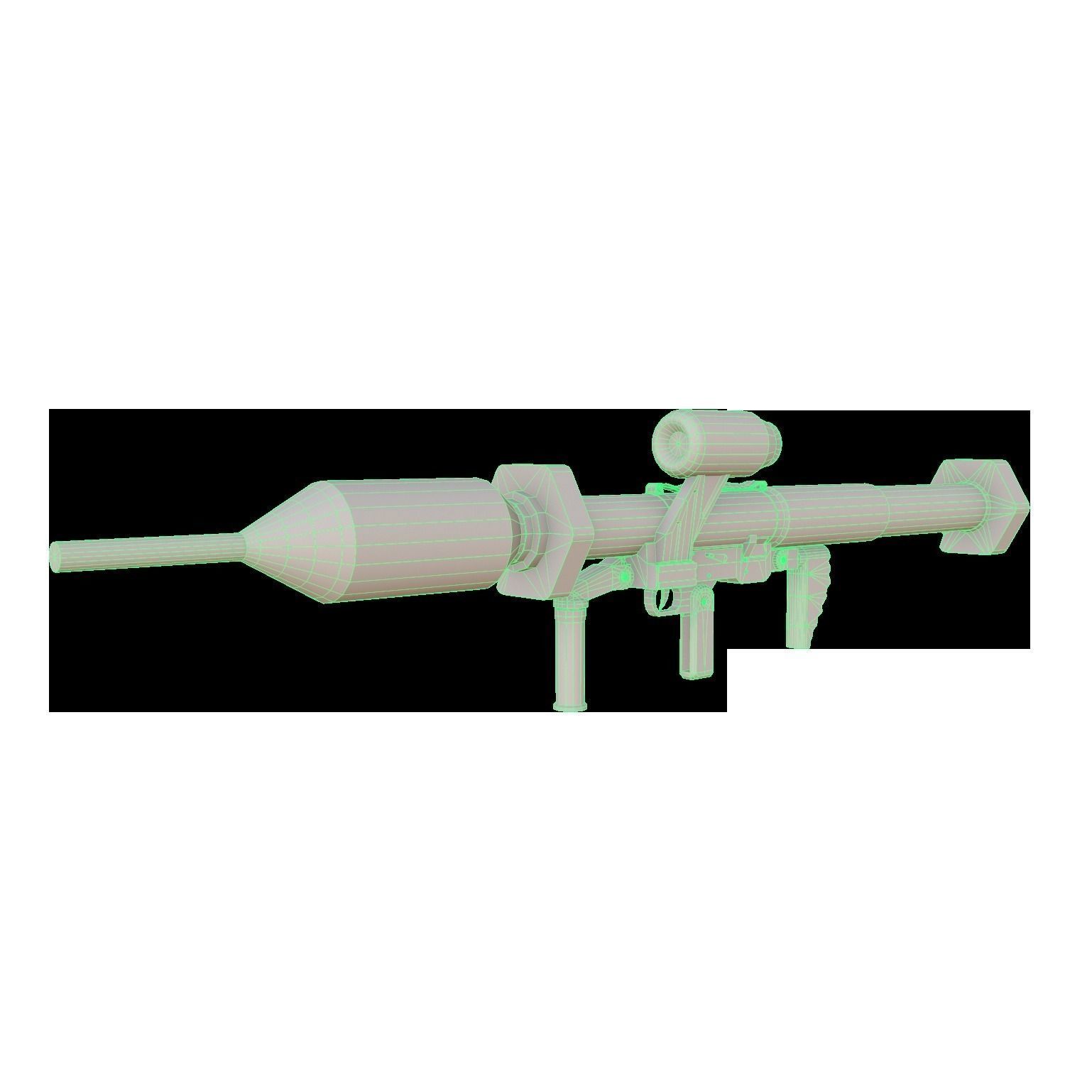 Panzerfaust 3 PzF  Rocket Launcher Gaming weapon Model  Low-poly 3D model_5