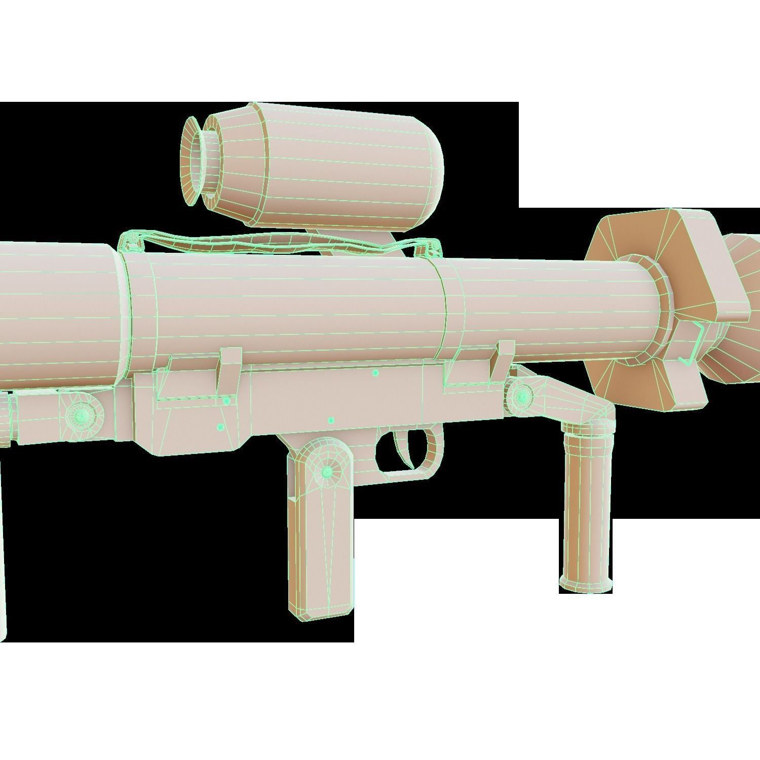 Panzerfaust 3 PzF  Rocket Launcher Gaming weapon Model  Low-poly 3D model_6