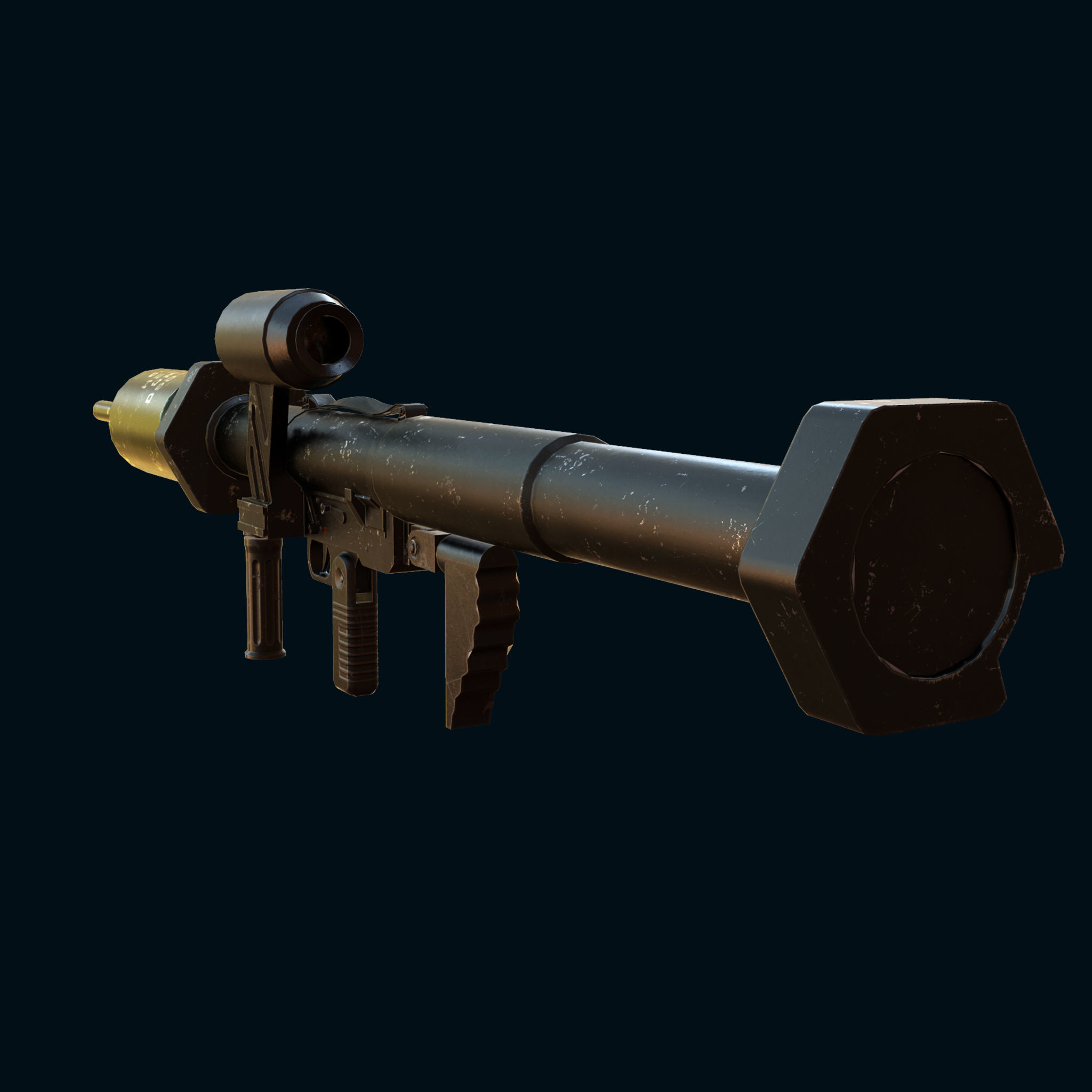 Panzerfaust 3 PzF  Rocket Launcher Gaming weapon Model  Low-poly 3D model_3