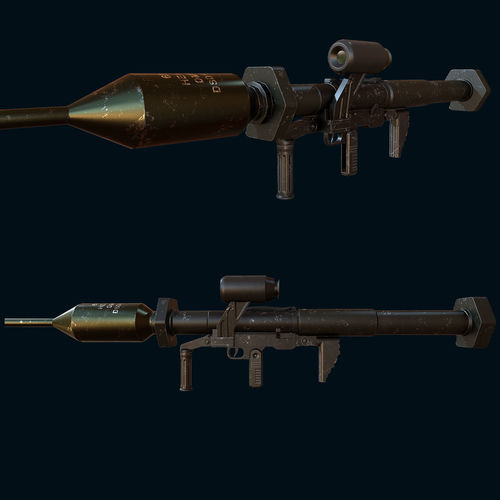 Panzerfaust 3 PzF  Rocket Launcher Gaming weapon Model  Low-poly 3D model