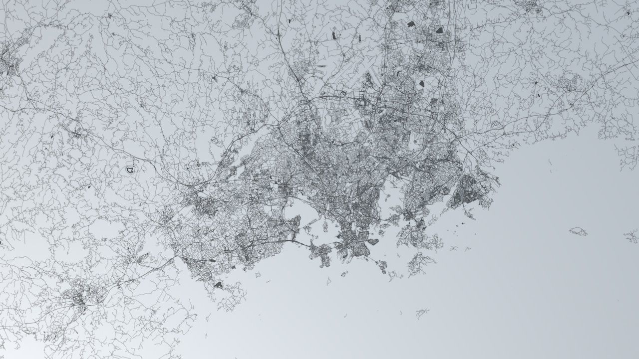 Helsinki Area Road Network and Streets 3D model_7