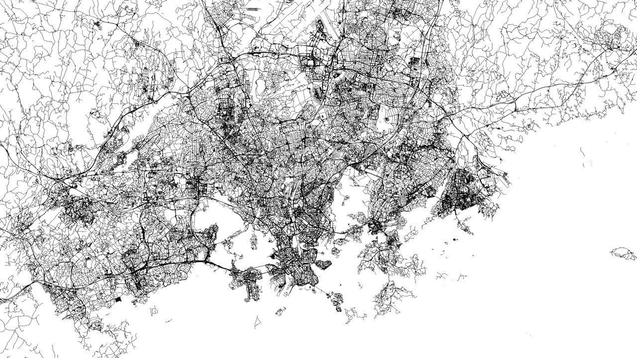 Helsinki Area Road Network and Streets 3D model_11