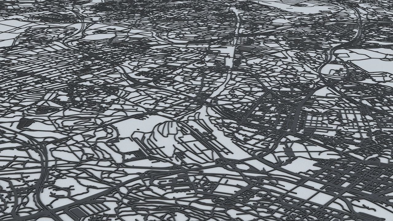 Helsinki Area Road Network and Streets 3D model_8