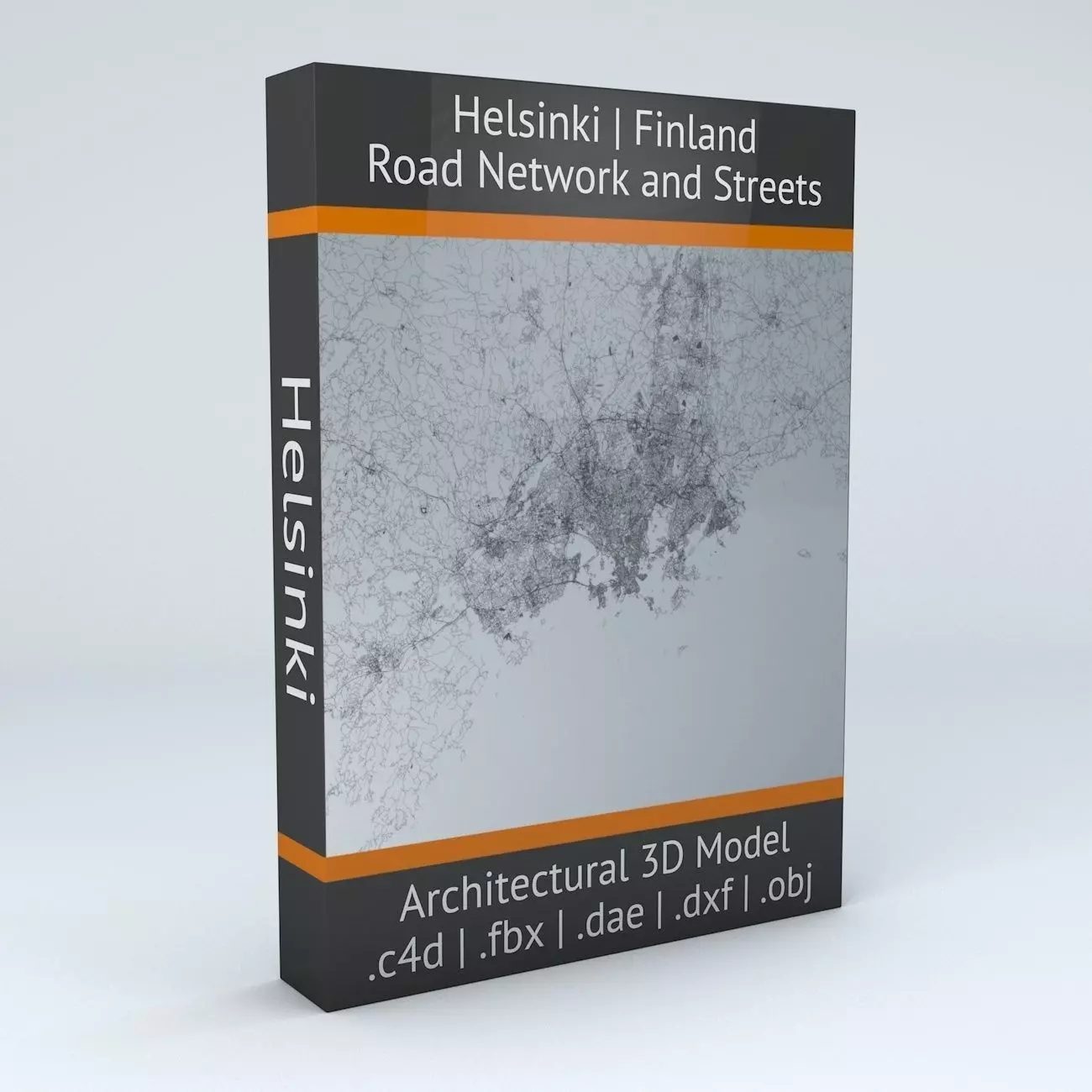 Helsinki Area Road Network and Streets 3D model_0