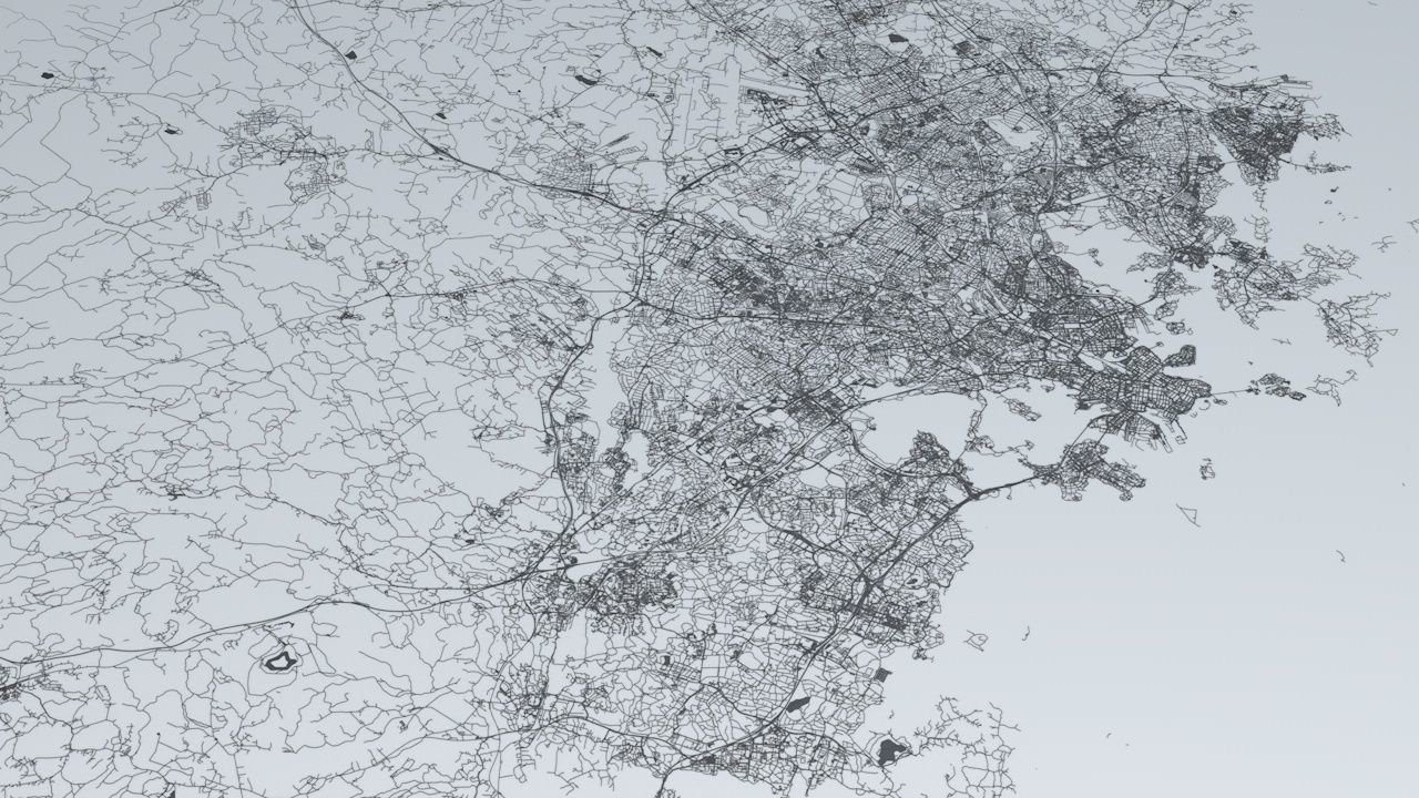 Helsinki Area Road Network and Streets 3D model_3