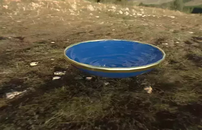 Golden edge plate with texture