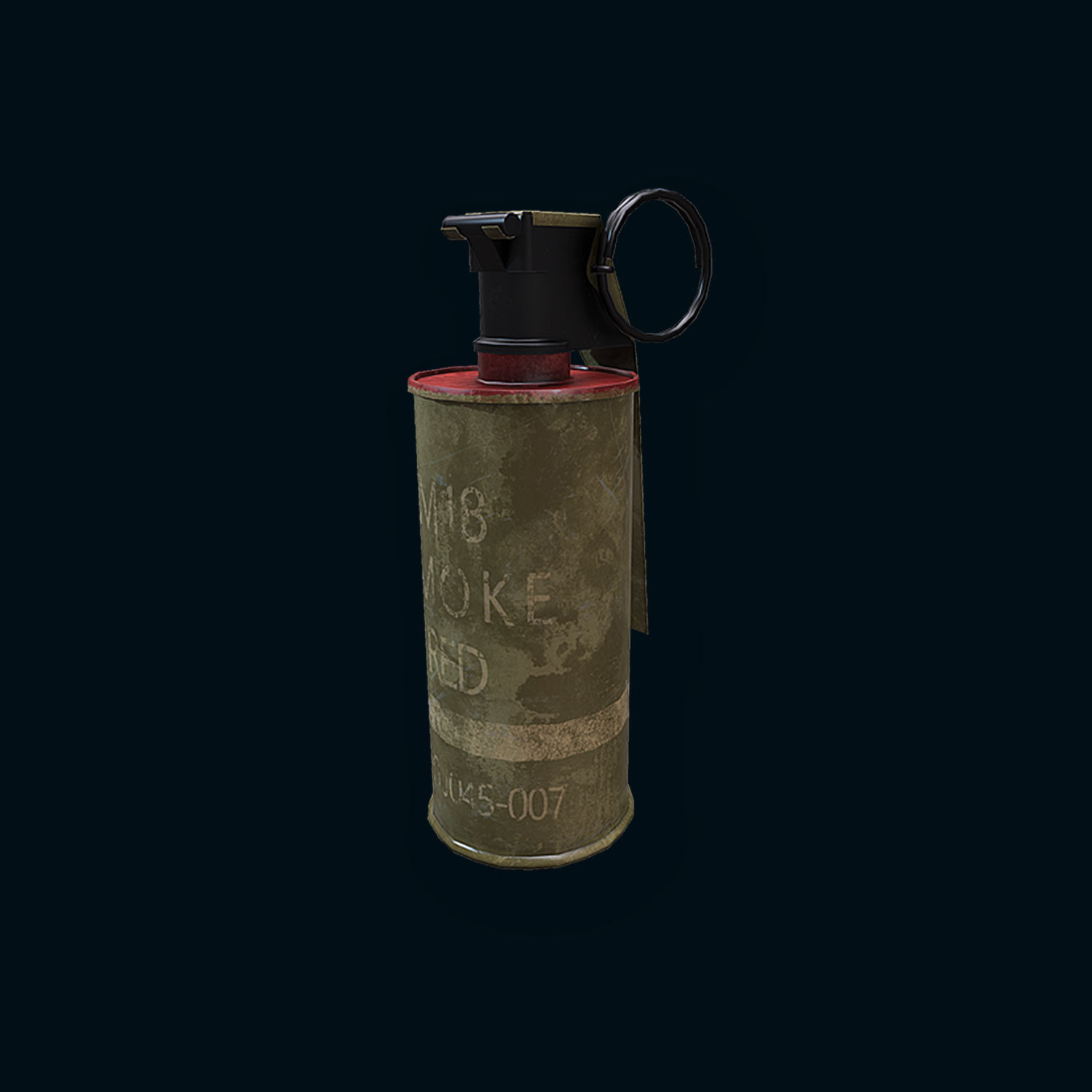 M18 hand grenade Bomb Gaming Model Low-poly 3D model_3