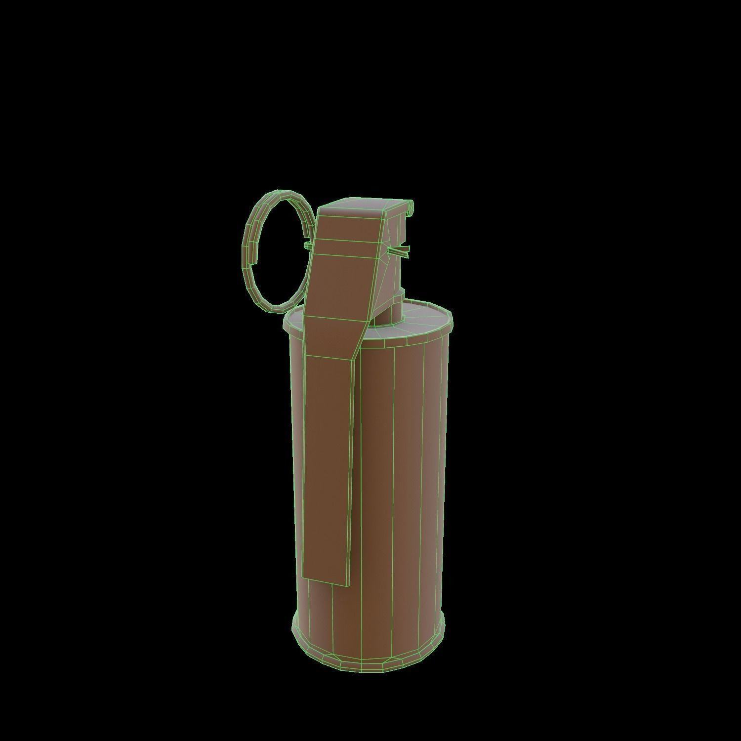 M18 hand grenade Bomb Gaming Model Low-poly 3D model_6