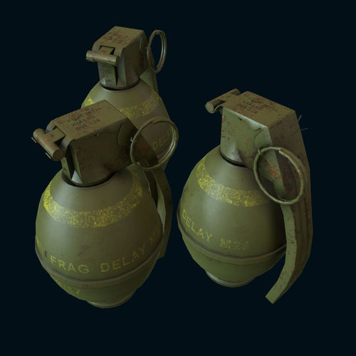 M26 Hand Grenade Bomb Gaming Model  Low-poly 3D model