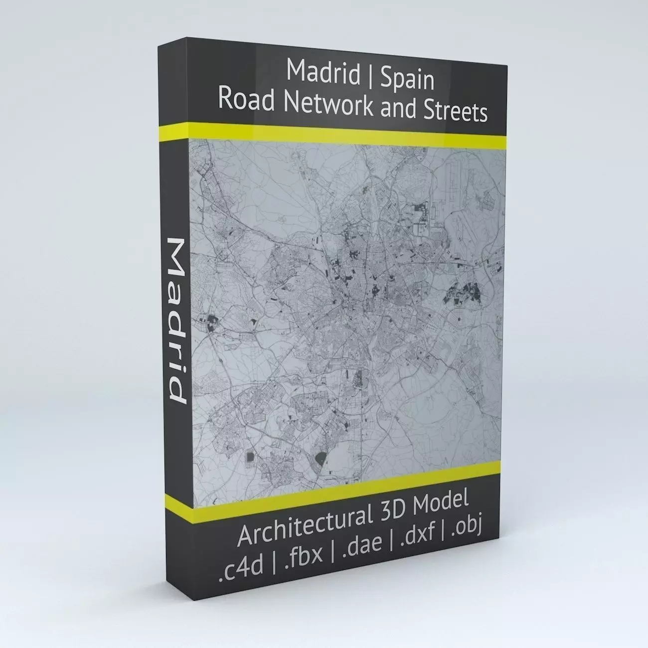 Madrid Road Network and Streets 3D model_0