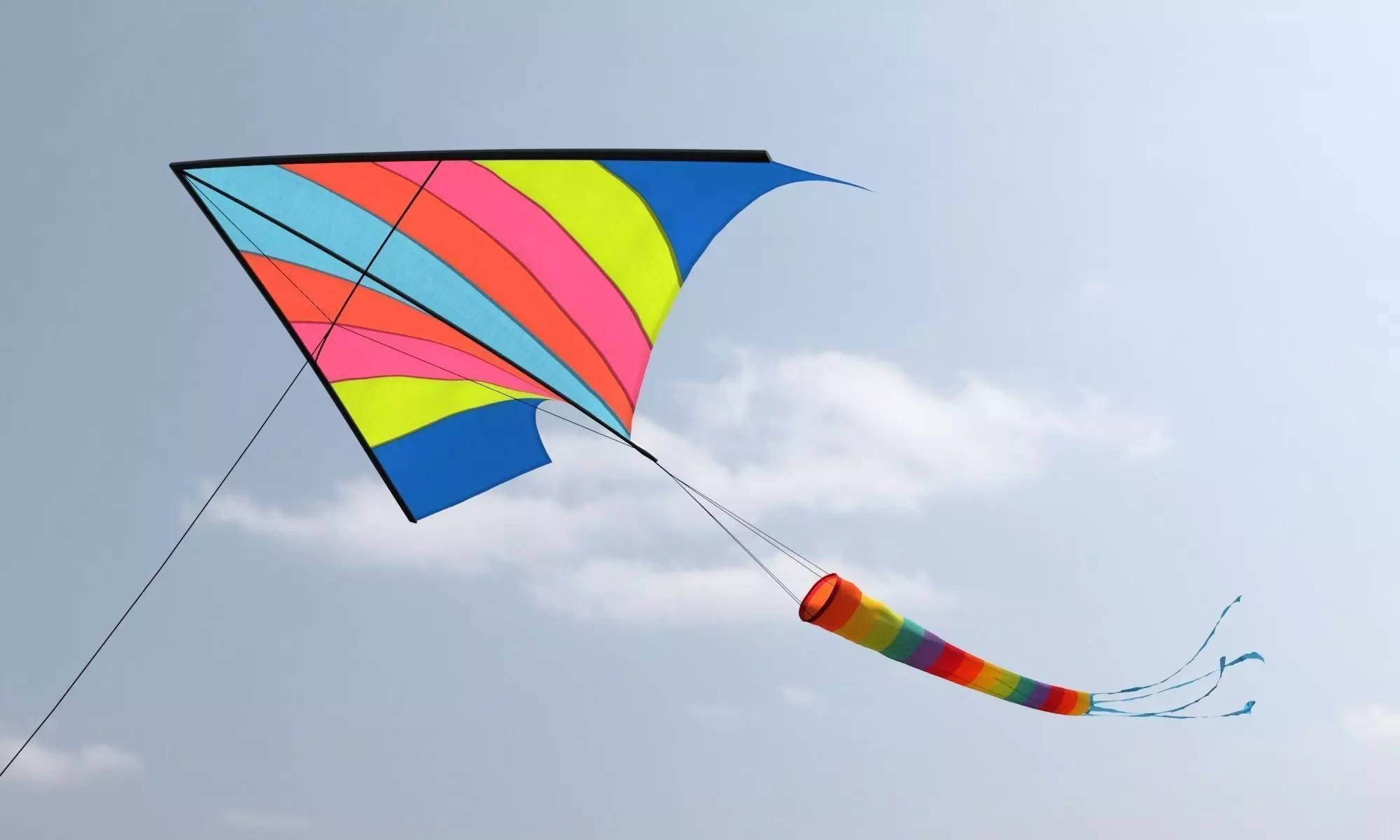 classic wind kite model 3D model_0