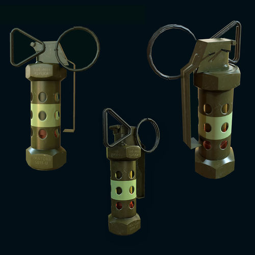 M84 Hand Grenade Bomb Gaming Model  Low-poly 3D model