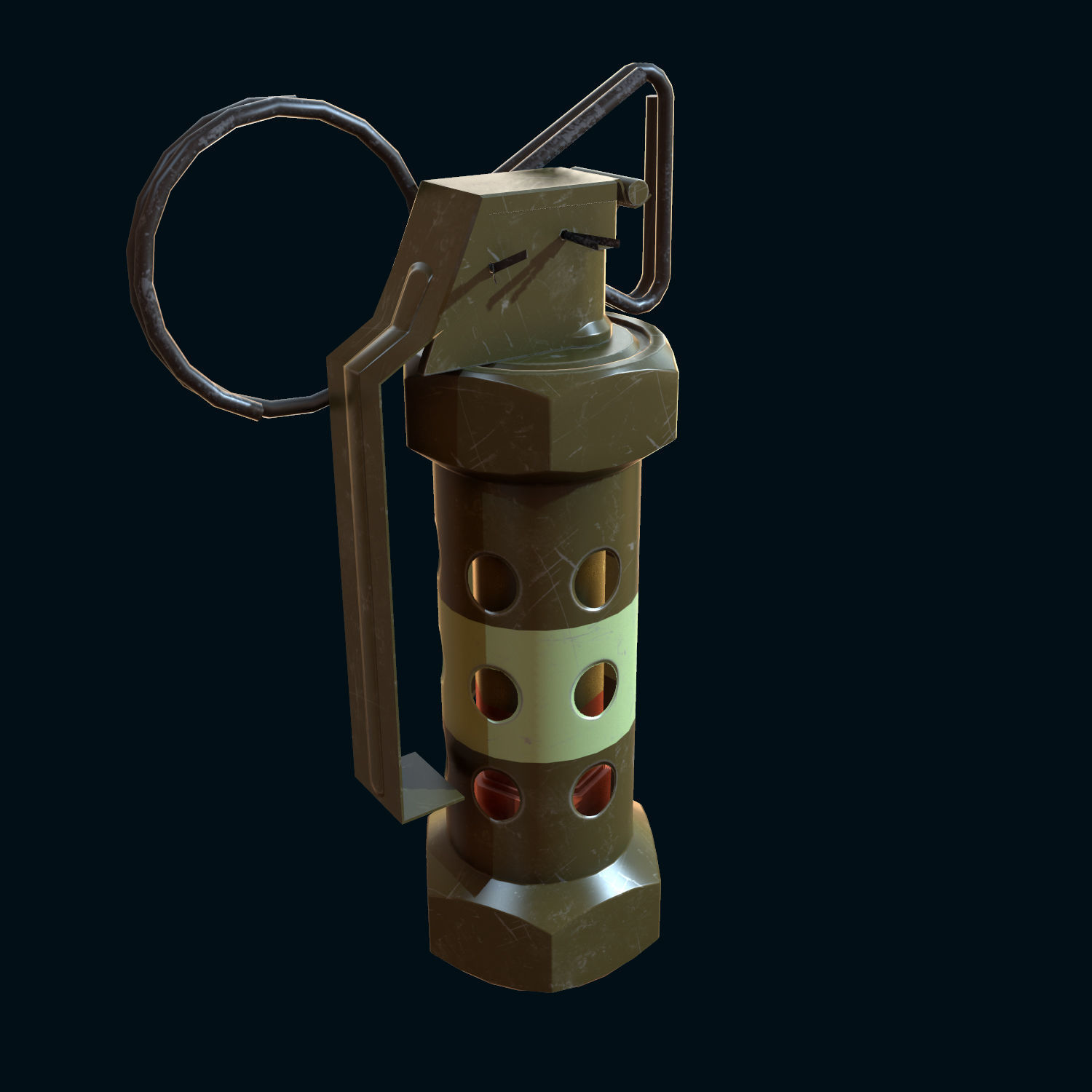 M84 Hand Grenade Bomb Gaming Model  Low-poly 3D model_2