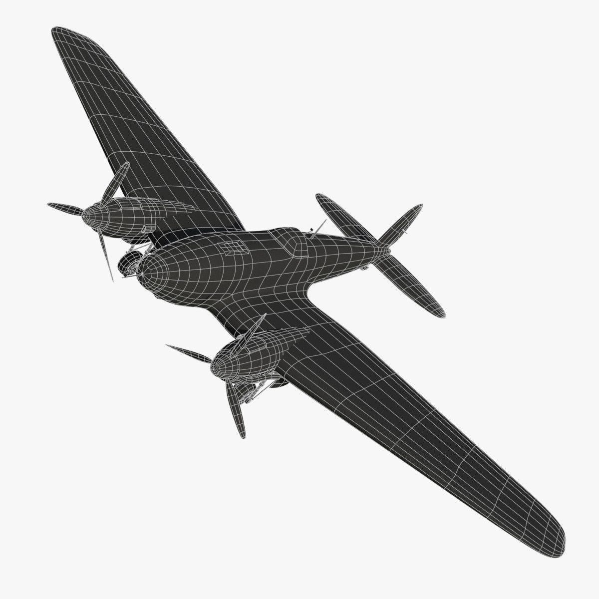 Heinkel He 111 6N-CK Low-poly 3D model_17