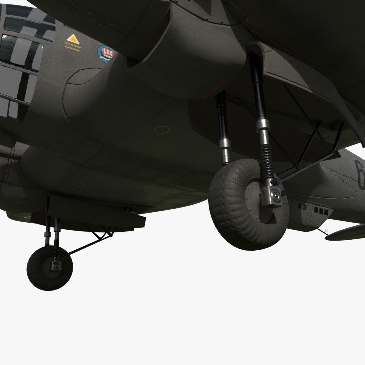 Heinkel He 111 6N-CK Low-poly 3D model_15