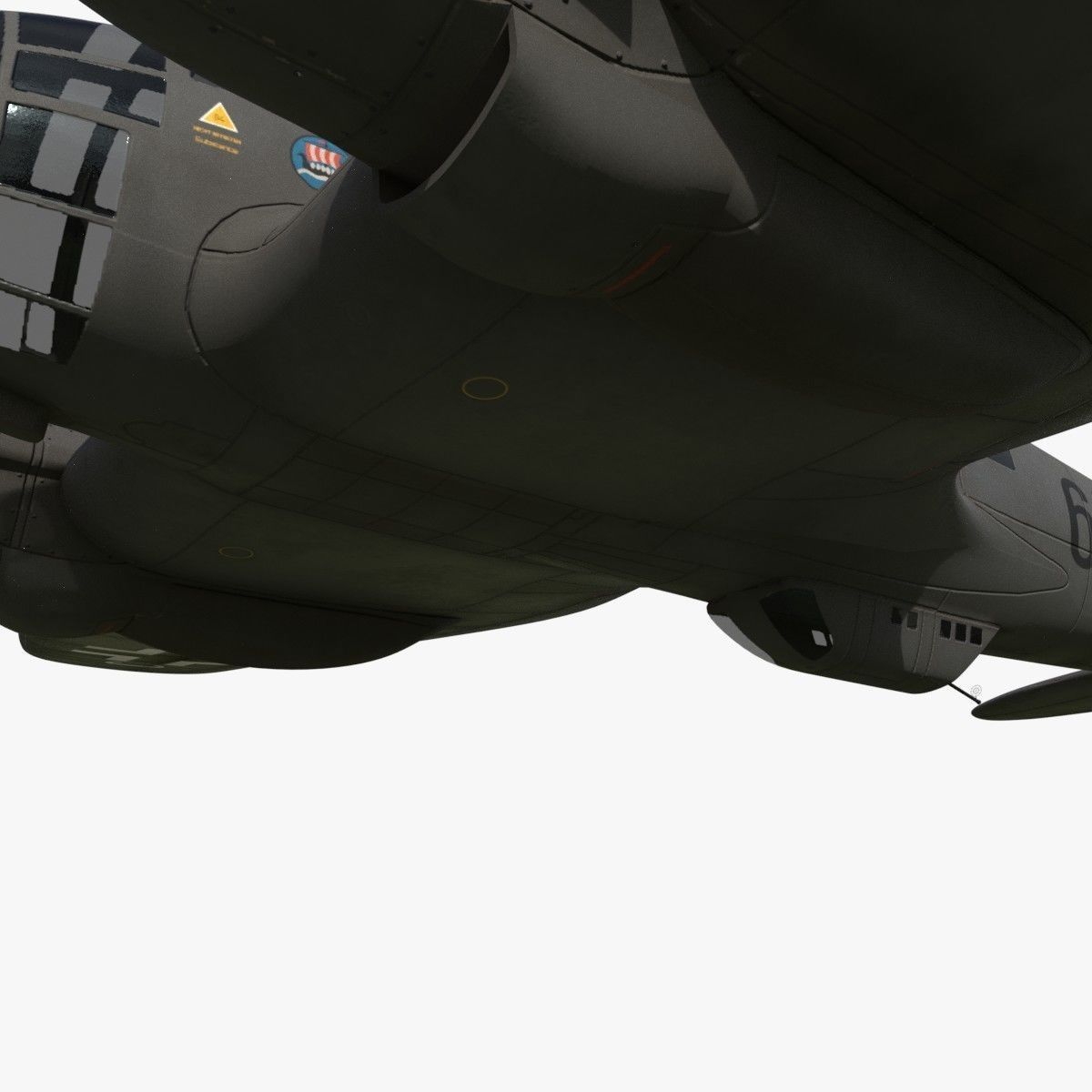Heinkel He 111 6N-CK Low-poly 3D model_16
