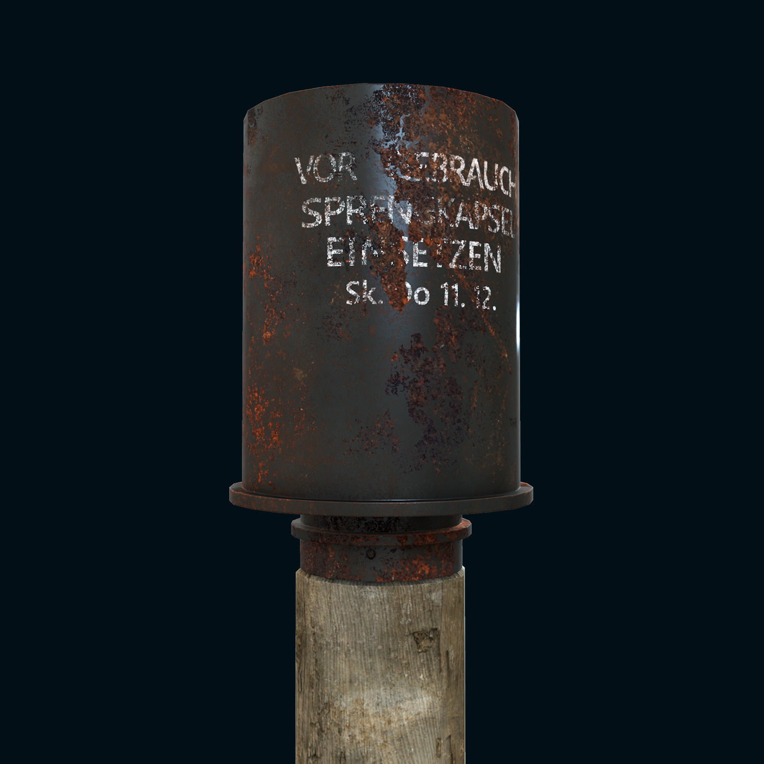 Stick Hand Grenade Bomb Gaming Model Low-poly 3D model_4