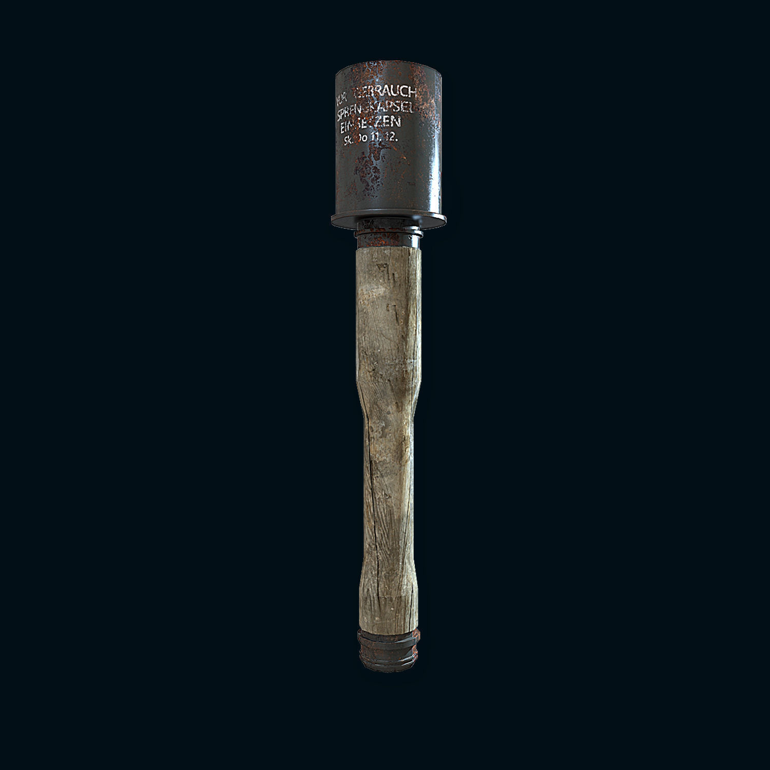 Stick Hand Grenade Bomb Gaming Model Low-poly 3D model_2