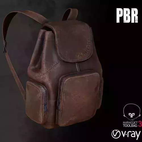 Backpack 001 Low-poly 3D model