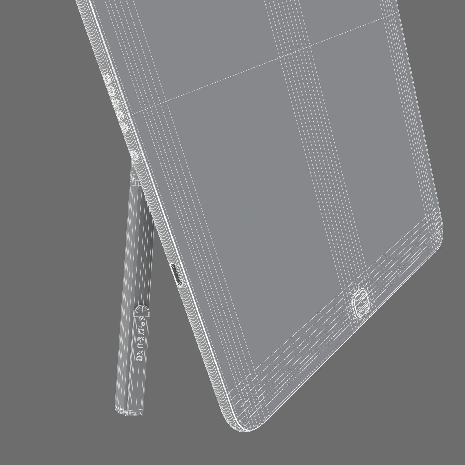 Samsung Tab S3 - New S-Pen Black 3D model_23