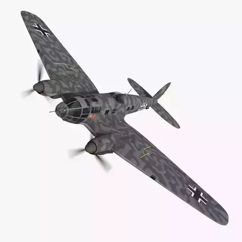Heinkel He 111 5J-GH Low-poly 3D model