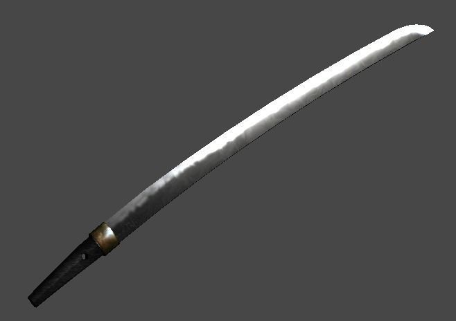katana4 samurai sword Low-poly 3D model_0