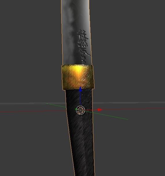 katana4 samurai sword Low-poly 3D model_10