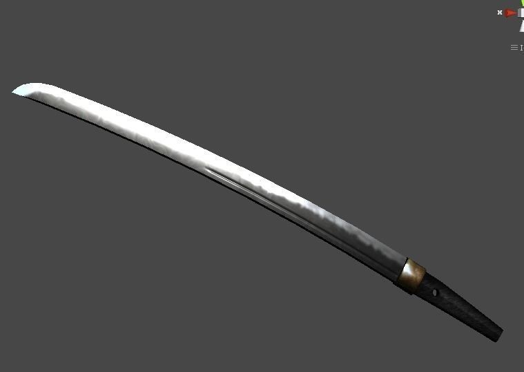 katana4 samurai sword Low-poly 3D model_7