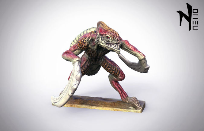 Bladed Raptor 32mm Miniature 28mm heroic 3D print model