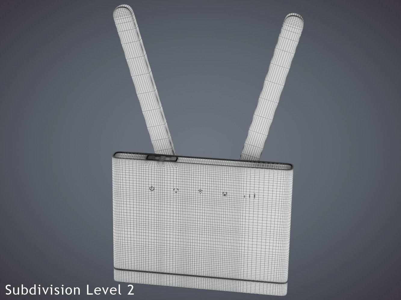 WiFi Router with Antenna - Huawei B315 3D model_9