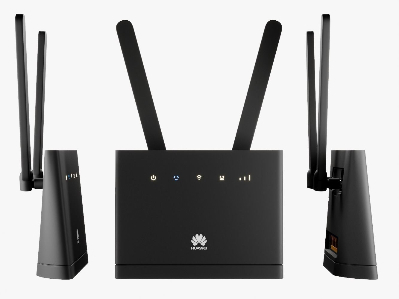 WiFi Router with Antenna - Huawei B315 3D model_1
