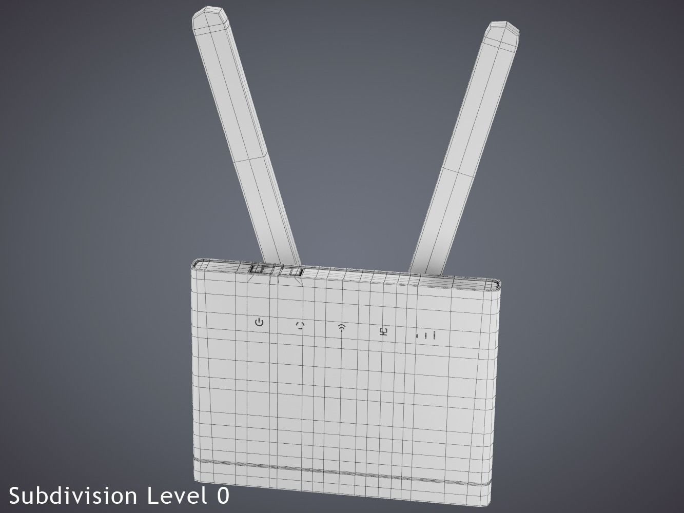WiFi Router with Antenna - Huawei B315 3D model_8