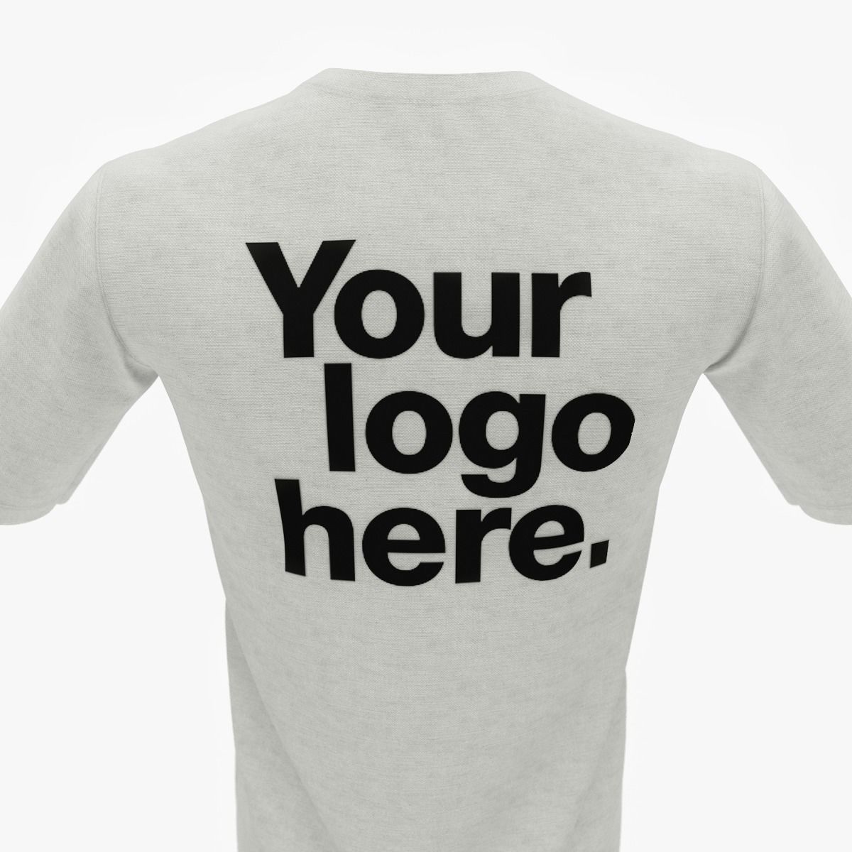 T-shirt with Your Logo 3D model_7