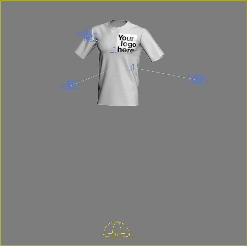 T-shirt with Your Logo 3D model_10