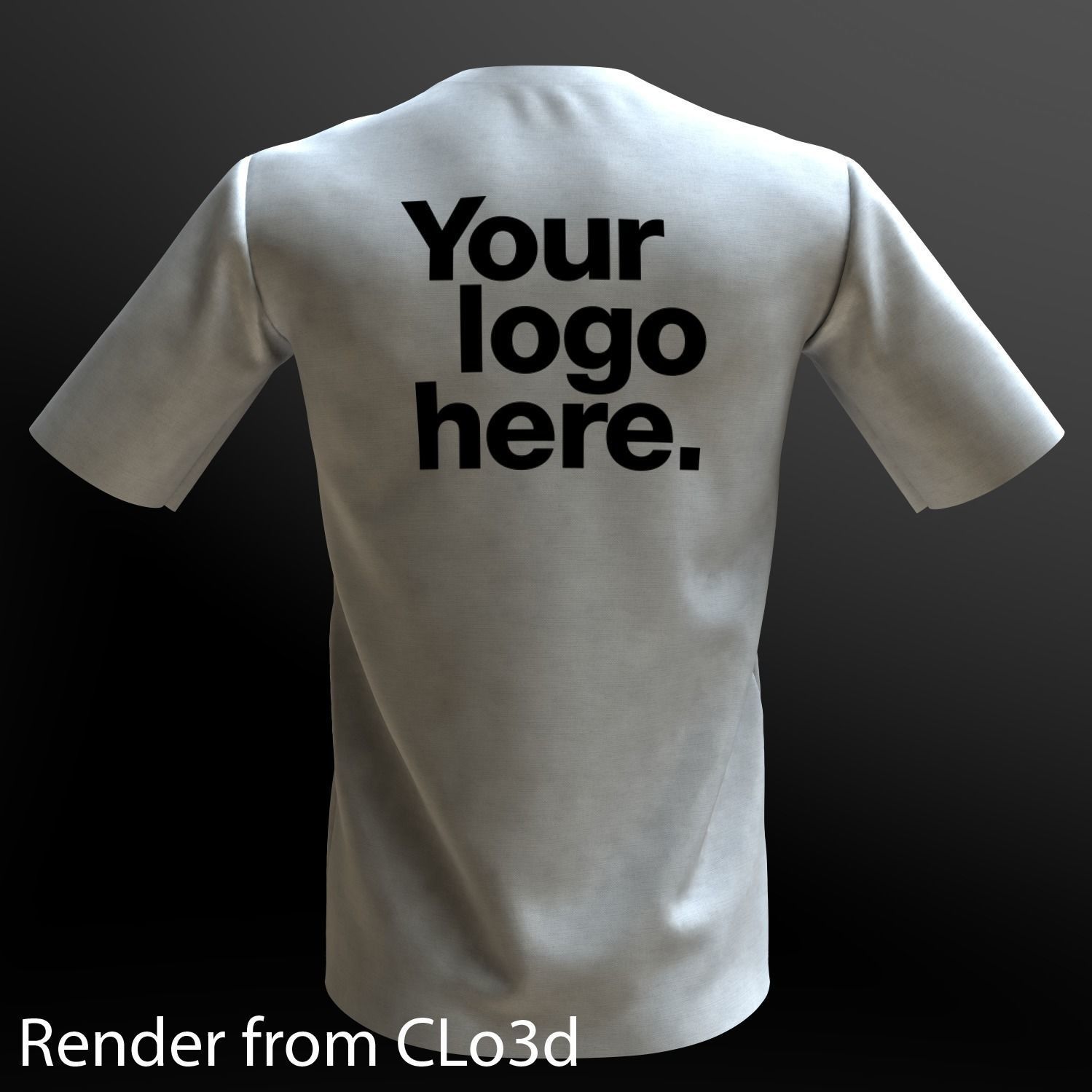 T-shirt with Your Logo 3D model_14