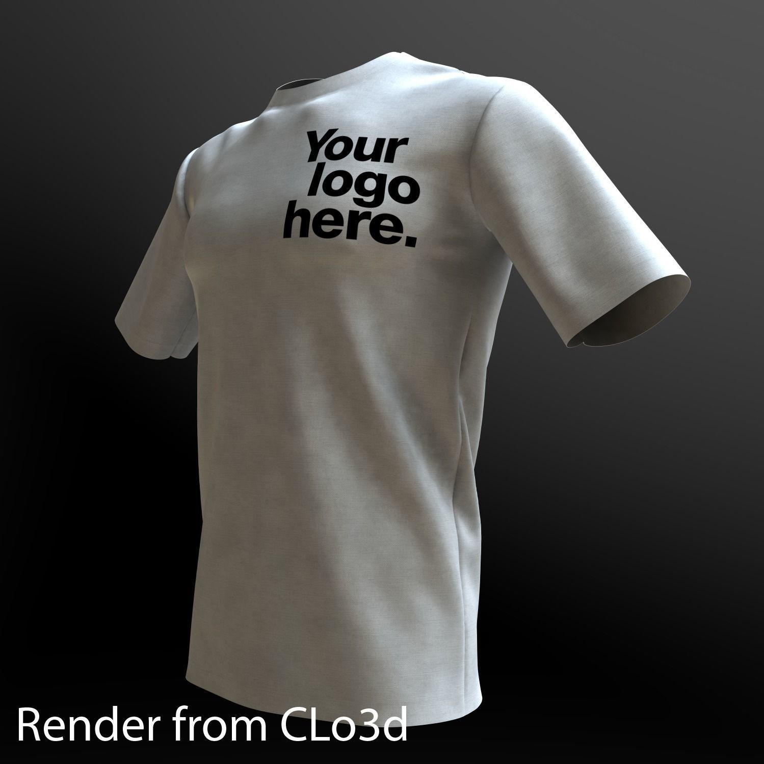 T-shirt with Your Logo 3D model_12