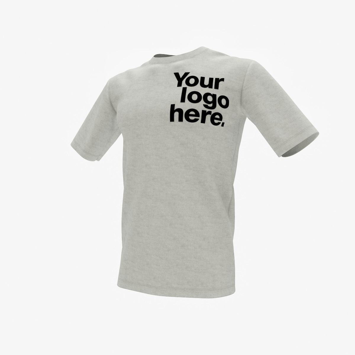 T-shirt with Your Logo 3D model_2