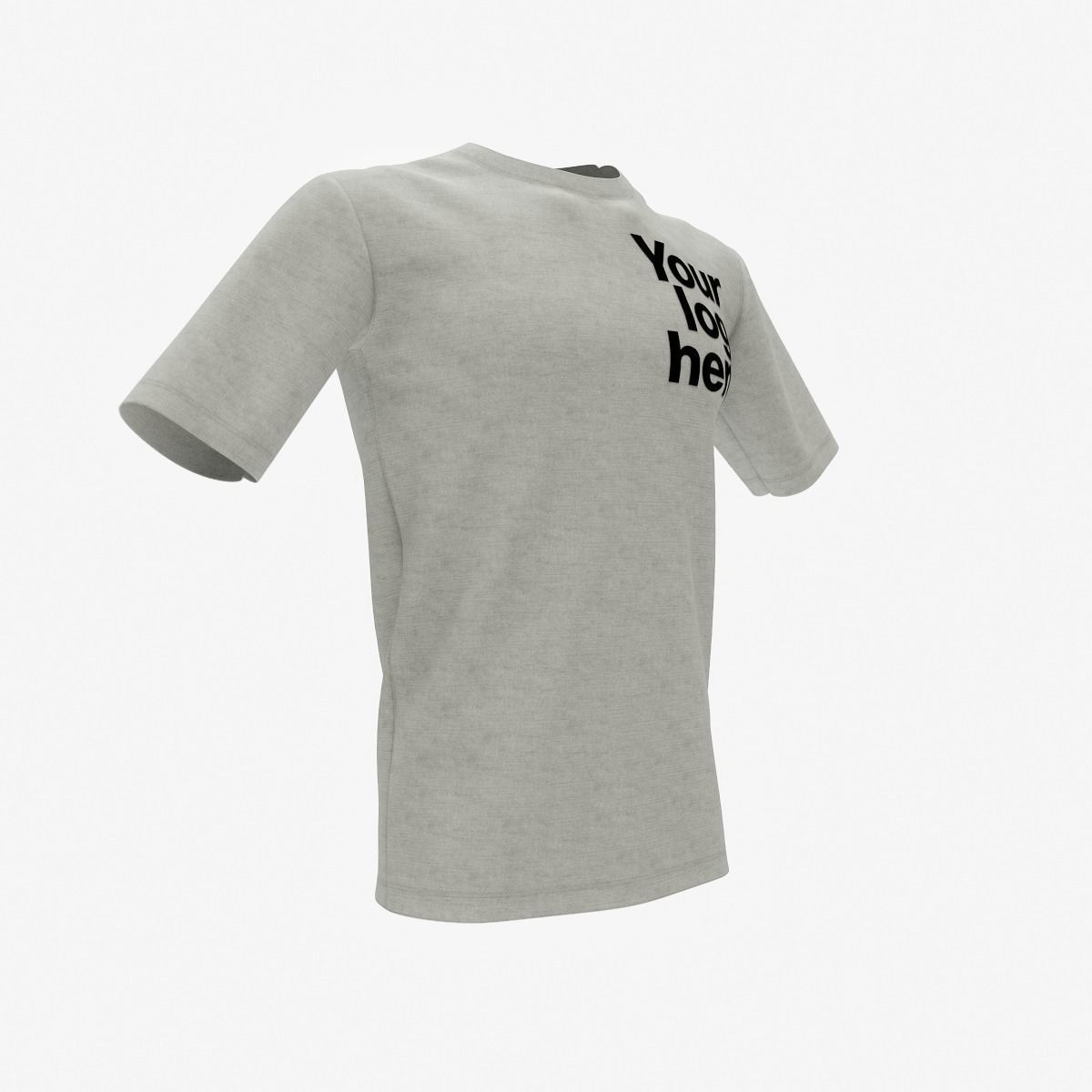 T-shirt with Your Logo 3D model_5