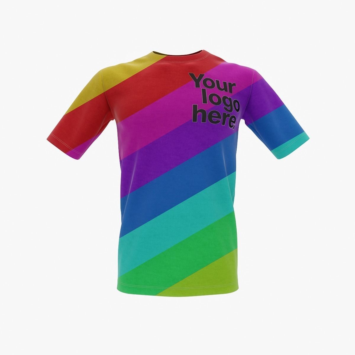 T-shirt with Your Logo 3D model_1