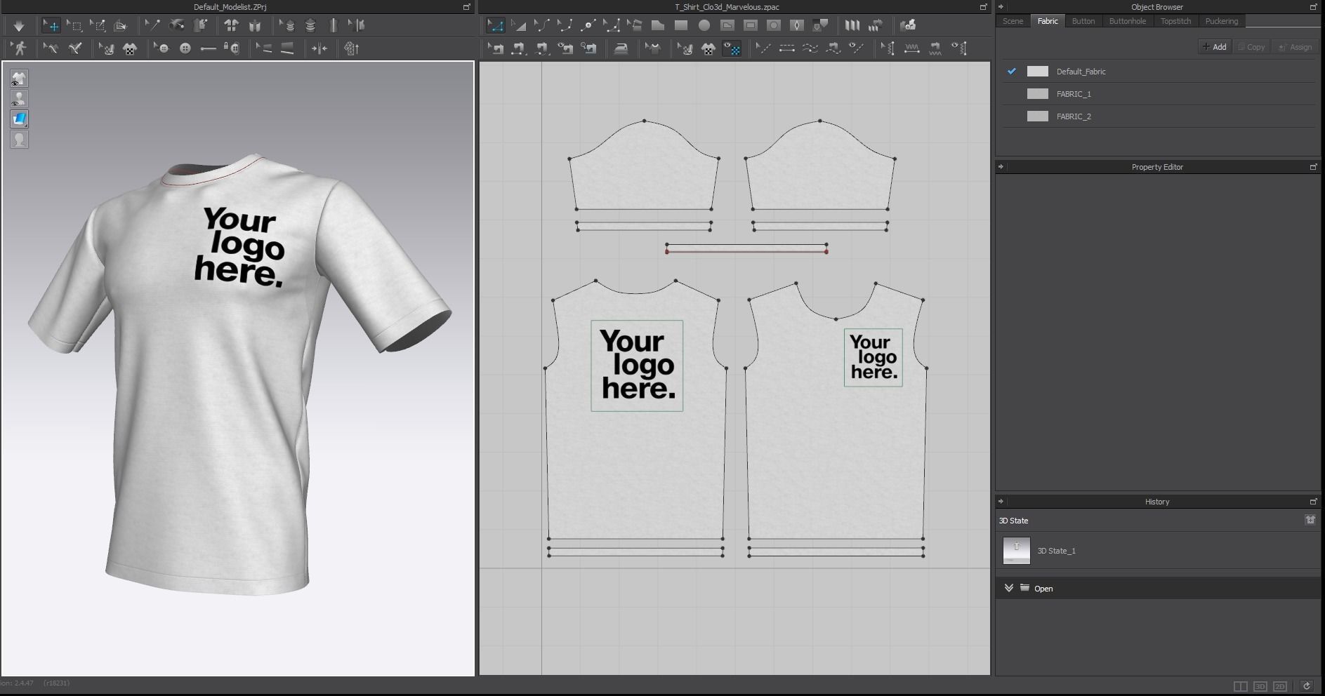 T-shirt with Your Logo 3D model_11