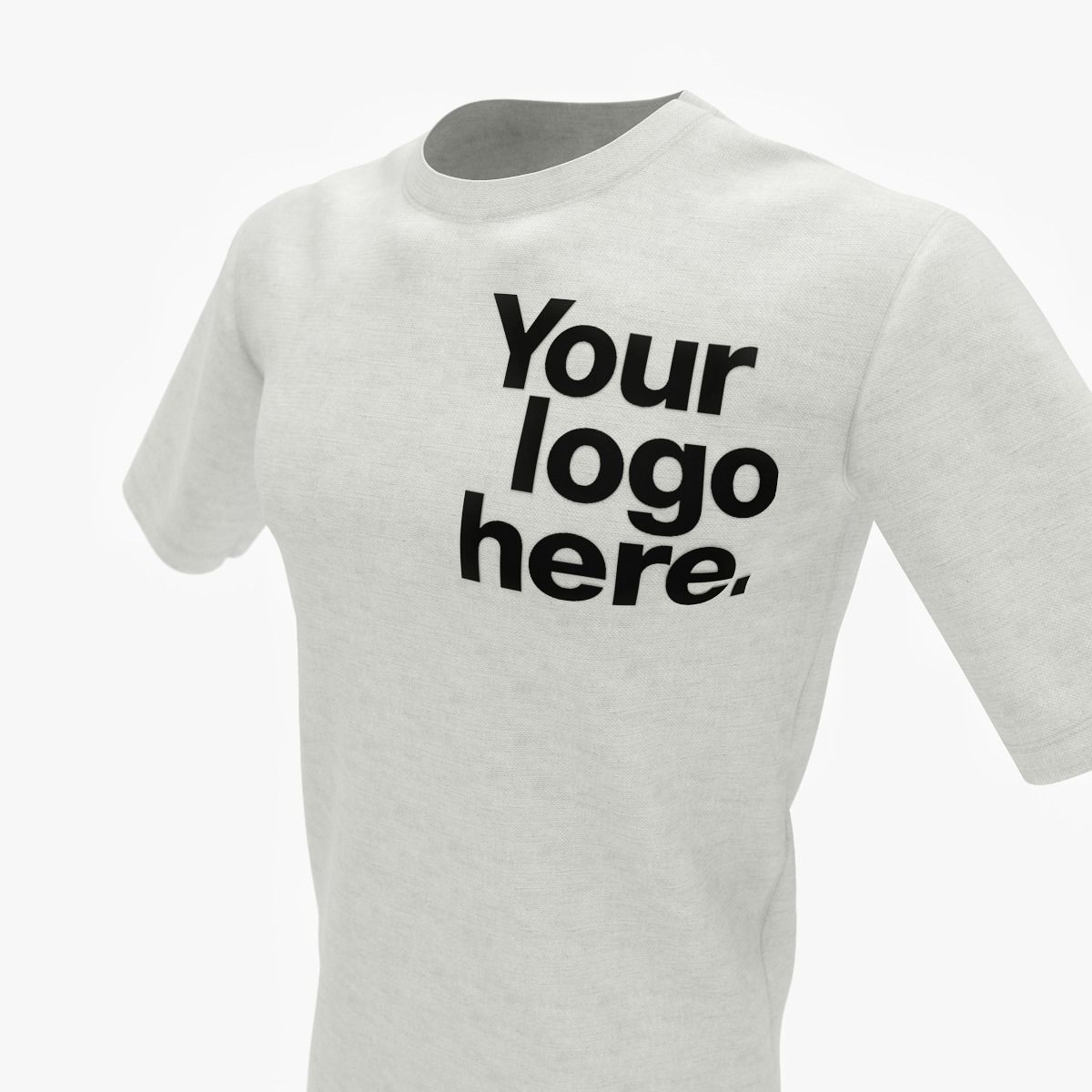 T-shirt with Your Logo 3D model_8