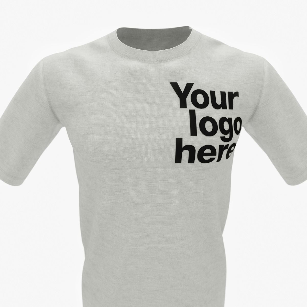 T-shirt with Your Logo 3D model_6