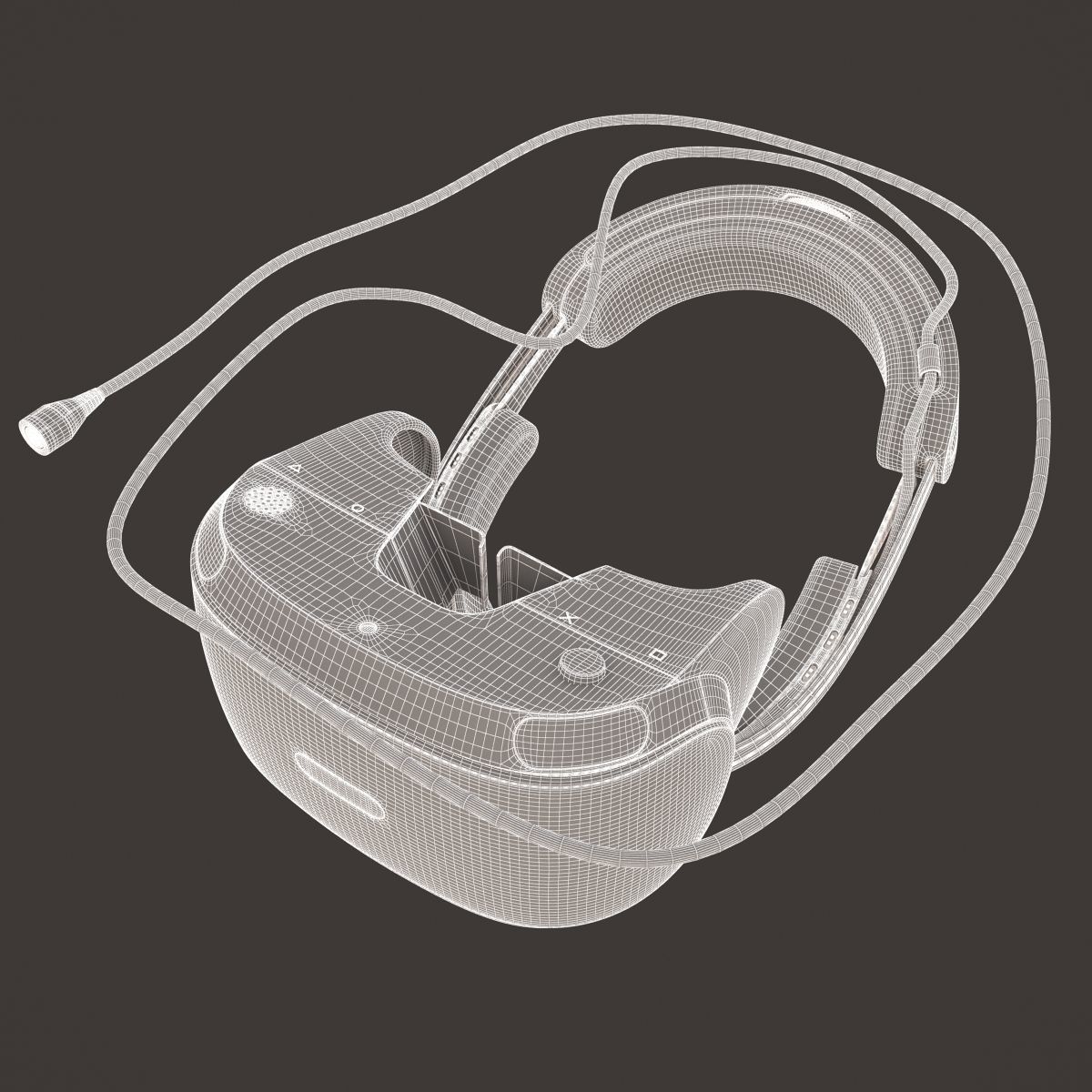 Sony Playstation VR 2016 Headset 3D model_16