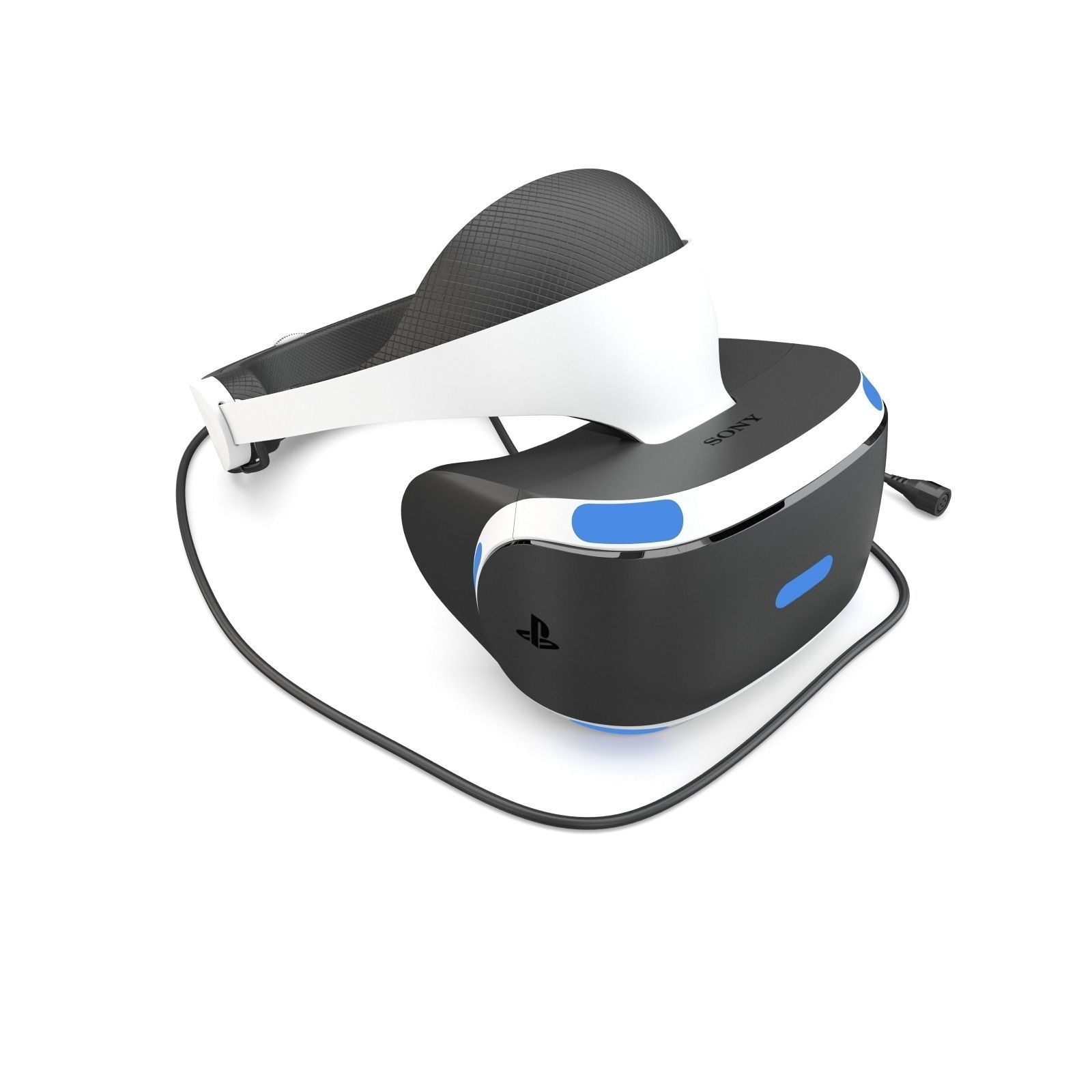 Sony Playstation VR 2016 Headset 3D model_4