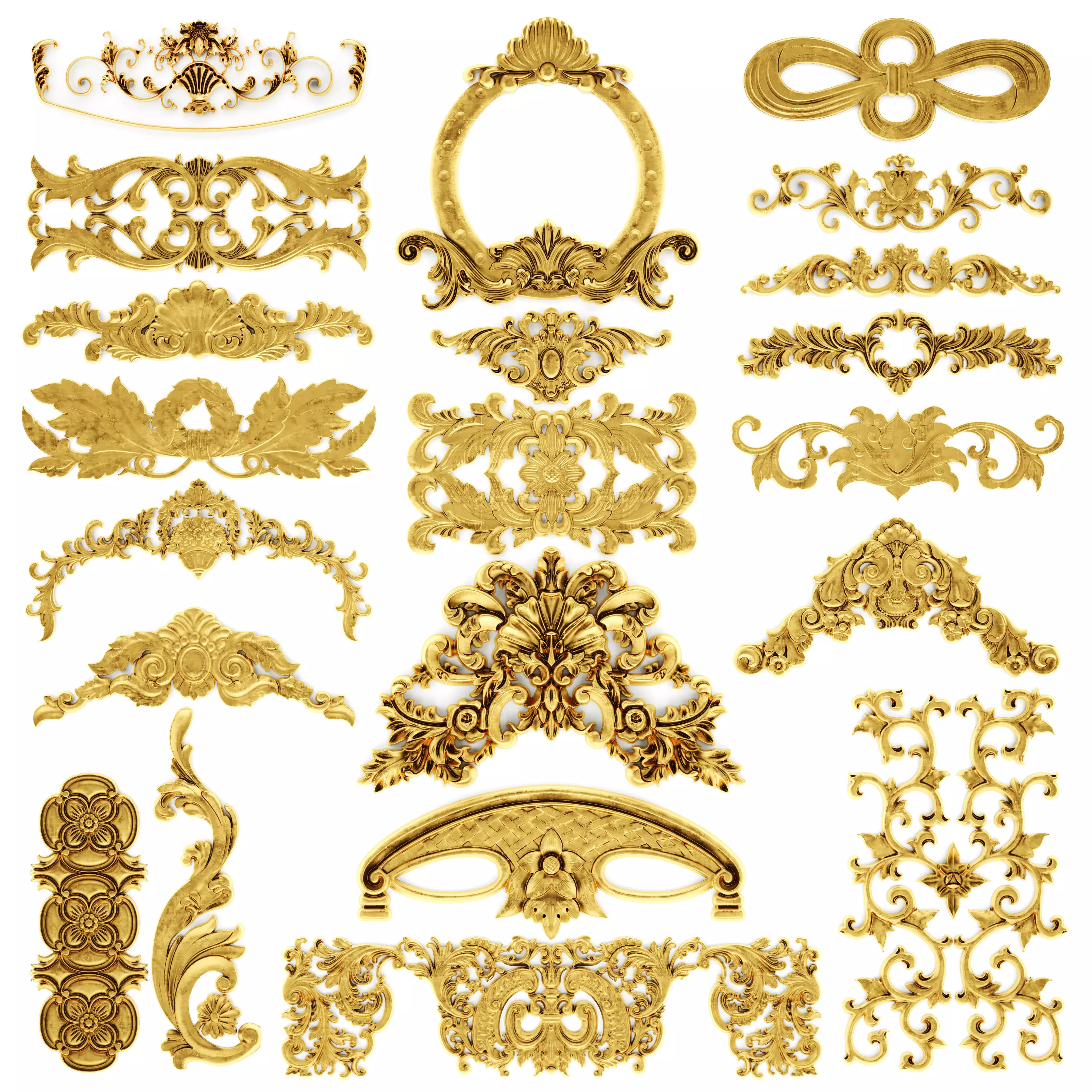 Cartouches SET 34 3D model_0